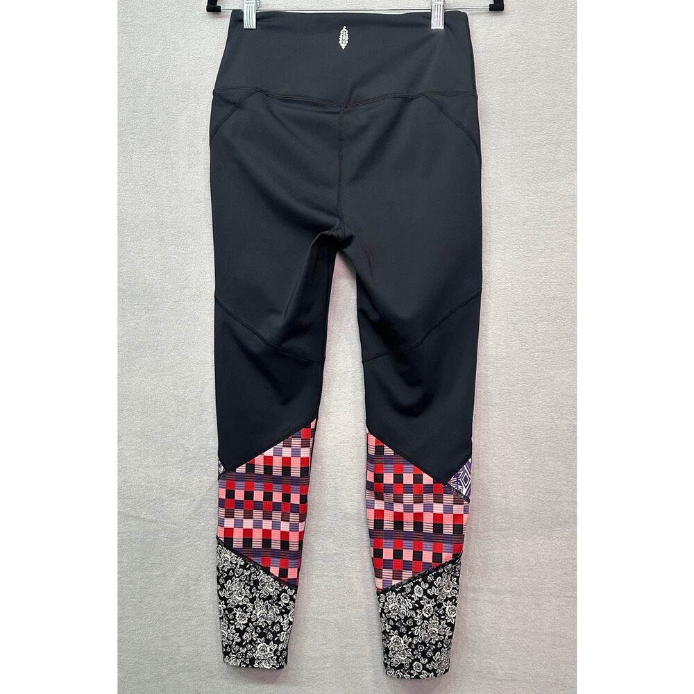 Free People FP Movement Daredevil High Rise Mixed Print Leggings Black Medium - Picture 3 of 12
